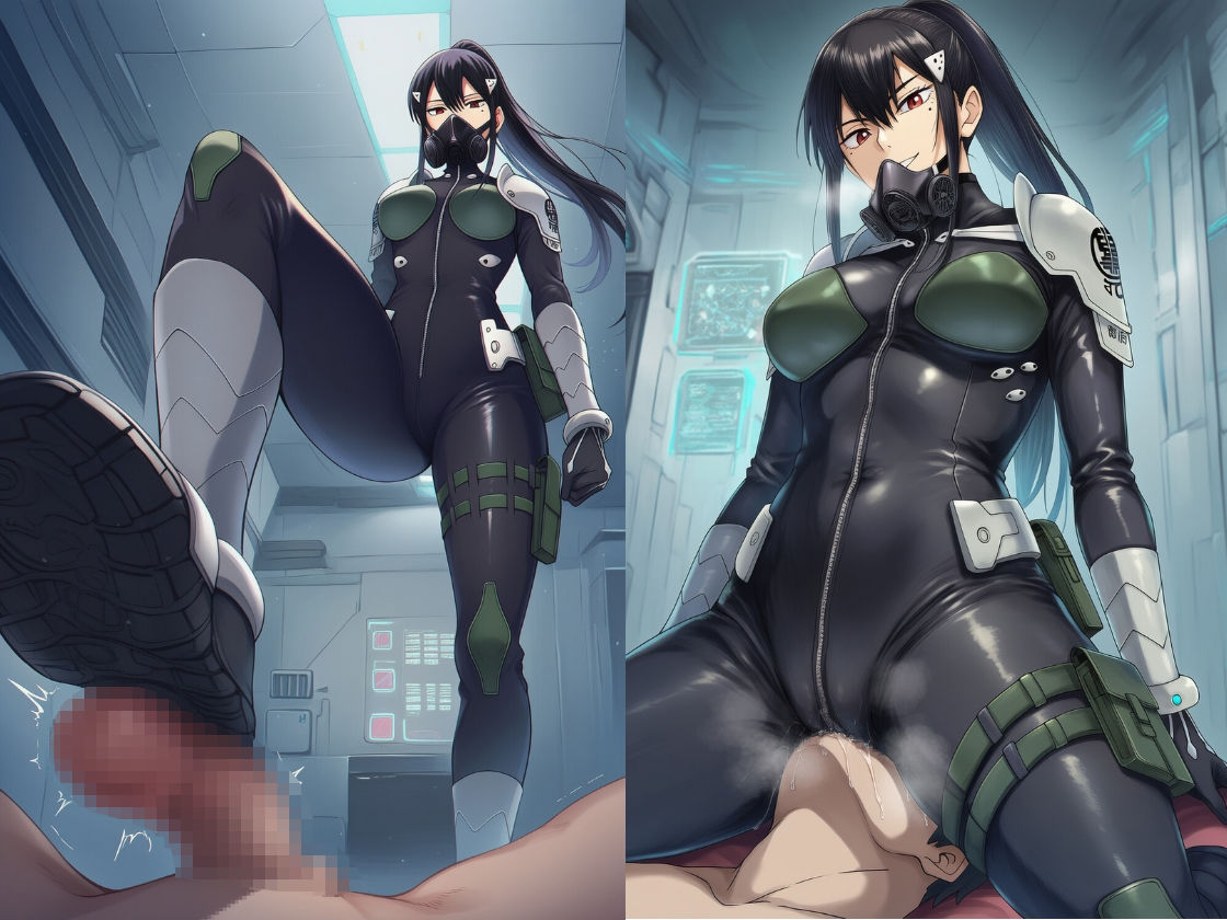 サンプル画像1:亜◯隊長風の女性にスーツ姿で踏みつけられて、手コキや足コキ、勝手にオナニーまで見せつけられたりもしたけどじっくり顔騎してくれたり普通に射精天国で・・・最後はアナルセックスさせてくれた〜画像集(Ichimi) [d_676451]