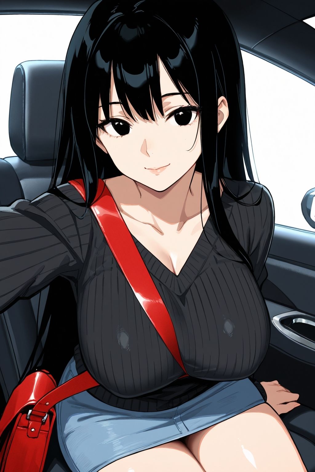 サンプル画像2:爆乳おねえさんは好きですか？黒髪ロングヘア美女を弄びたい【高画質213ページ】(ぷりずむがーでん) [d_676744]