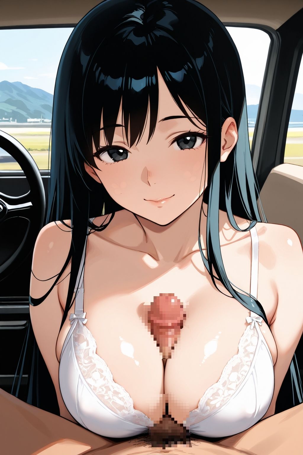 サンプル画像5:爆乳おねえさんは好きですか？黒髪ロングヘア美女を弄びたい【高画質213ページ】(ぷりずむがーでん) [d_676744]