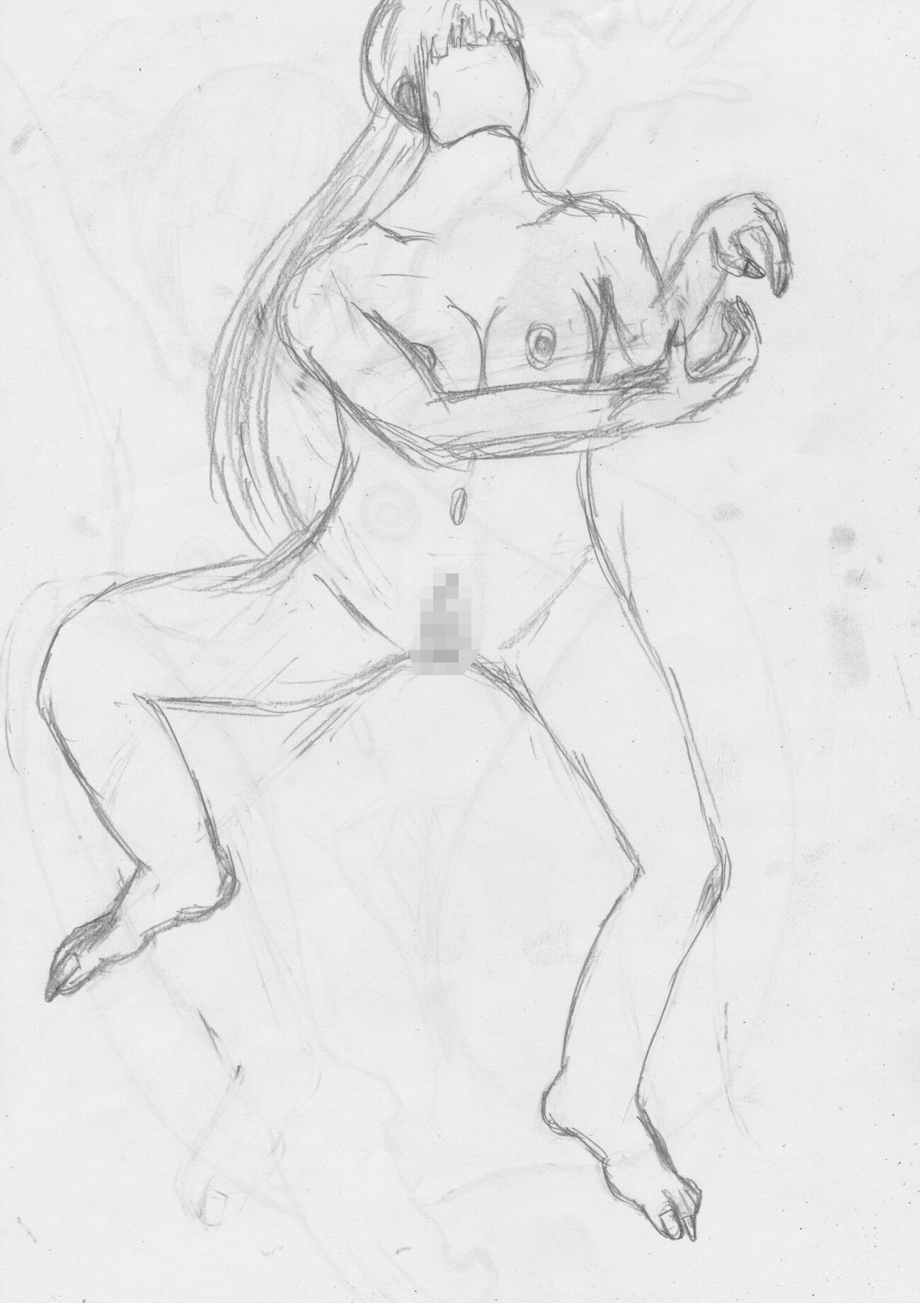 サンプル画像2:黒よりも黒いエロティックホラー黒戯絵集「マネキンポーズ2」(黒納豆) [d_676753]