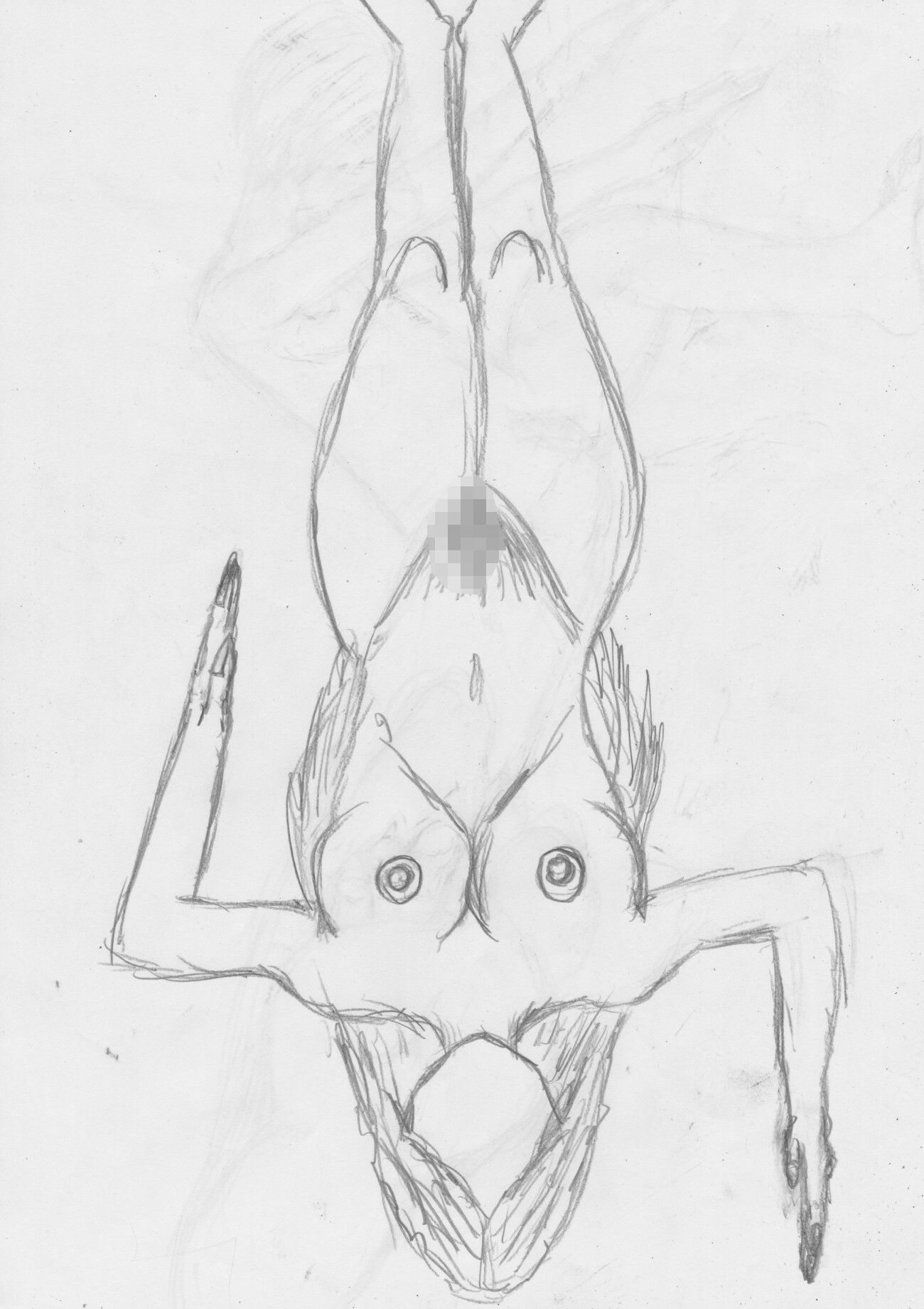 サンプル画像6:黒よりも黒いエロティックホラー黒戯絵集「マネキンポーズ2」(黒納豆) [d_676753]