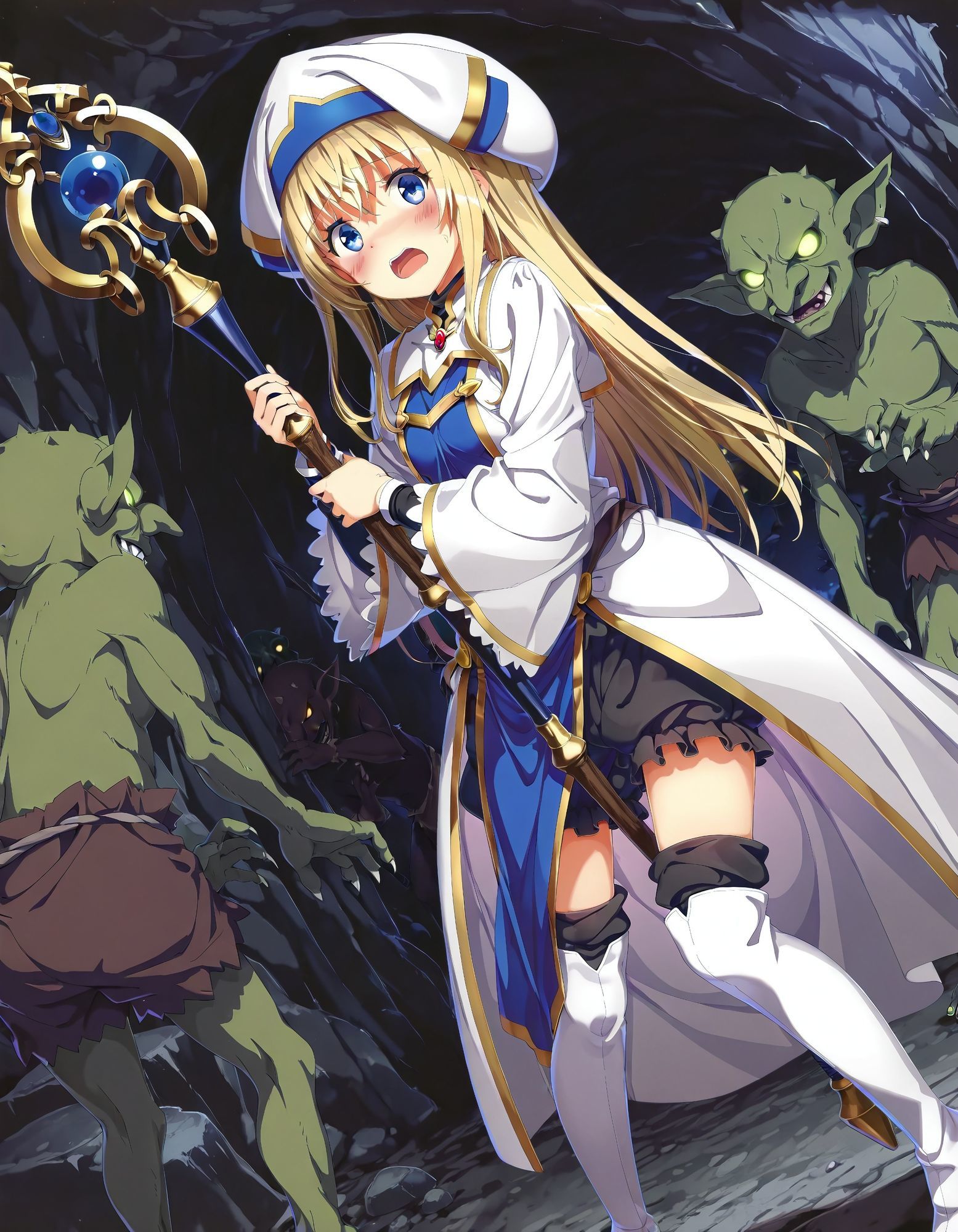 サンプル画像1:白き祈りは黒き穴に沈む(絵心あいのAI生成アトリエ) [d_676762]