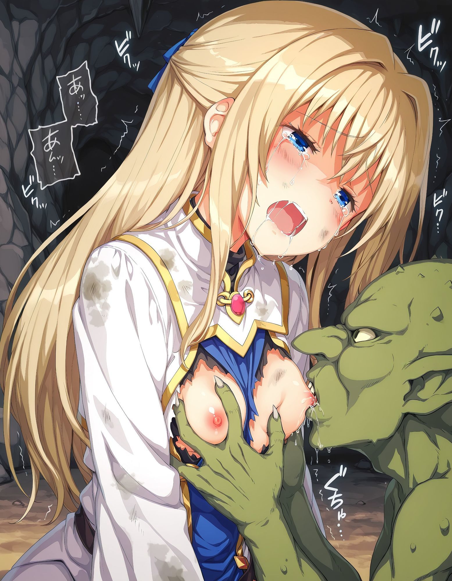 サンプル画像4:白き祈りは黒き穴に沈む(絵心あいのAI生成アトリエ) [d_676762]