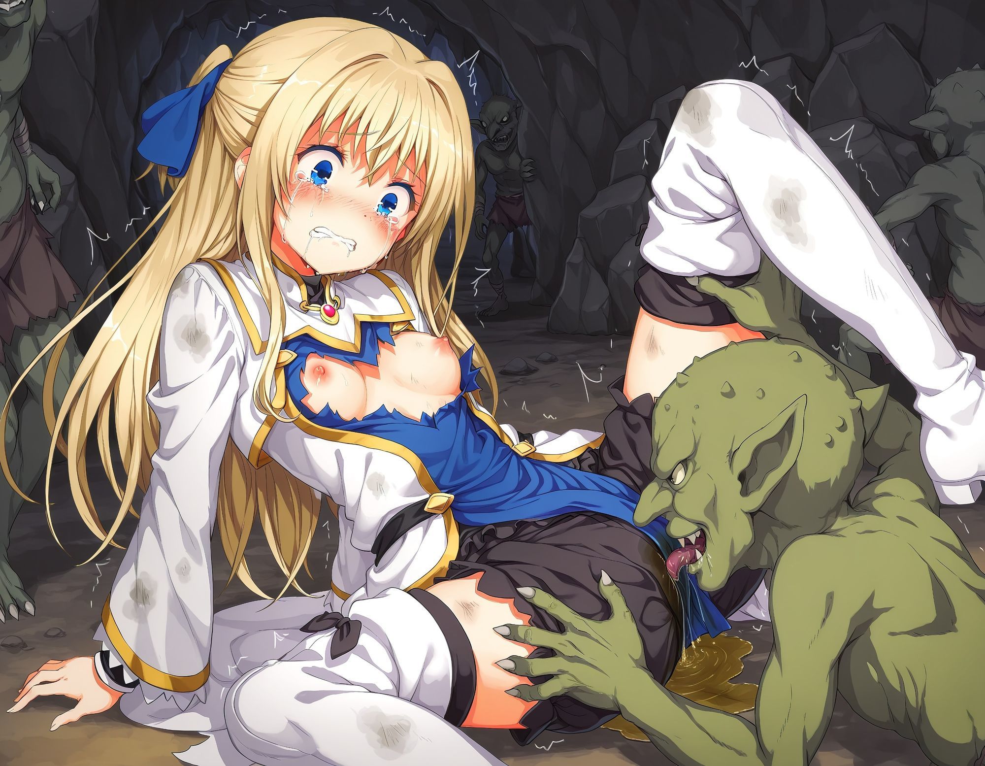 サンプル画像5:白き祈りは黒き穴に沈む(絵心あいのAI生成アトリエ) [d_676762]