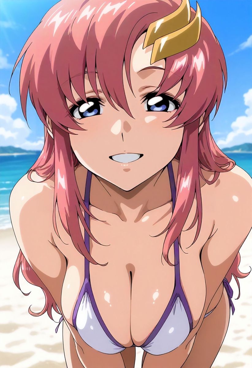 サンプル画像2:ラ〇ス・クラインコスプレの巨乳女の子とビーチでH(赤理アカ) [d_676804]