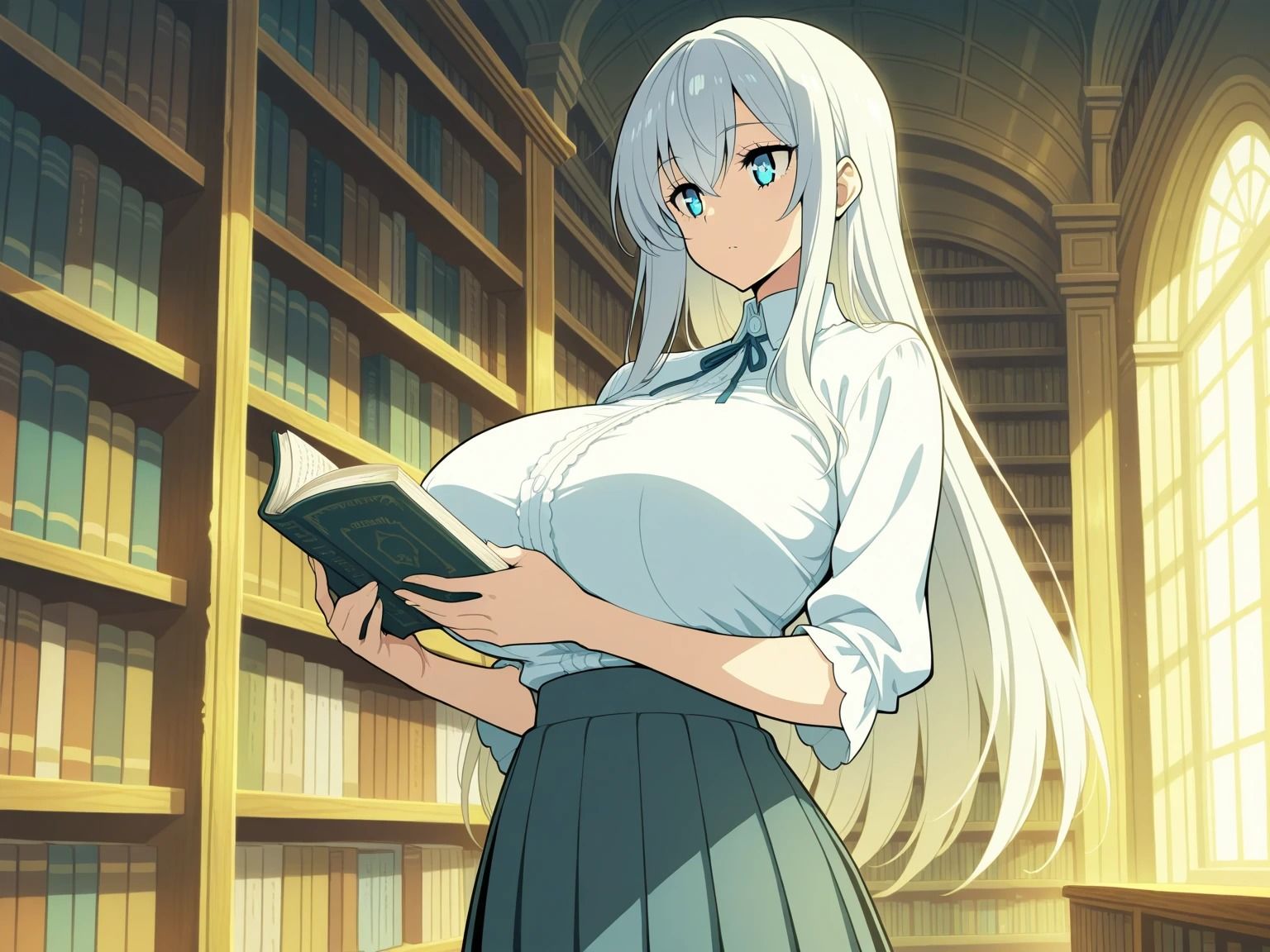 ここは爆乳娘が集まる図書館 画像4