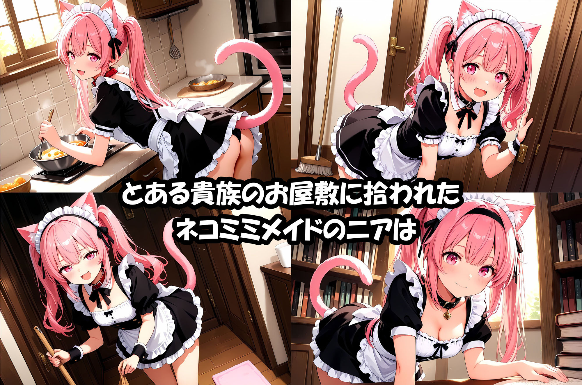 サンプル画像2:拾われネコミミメイドのニアかまって欲しくてついつい悪戯しちゃうメイドがたっぷりおしおきえっちされちゃうお話(えっちなメイド喫茶) [d_676910]