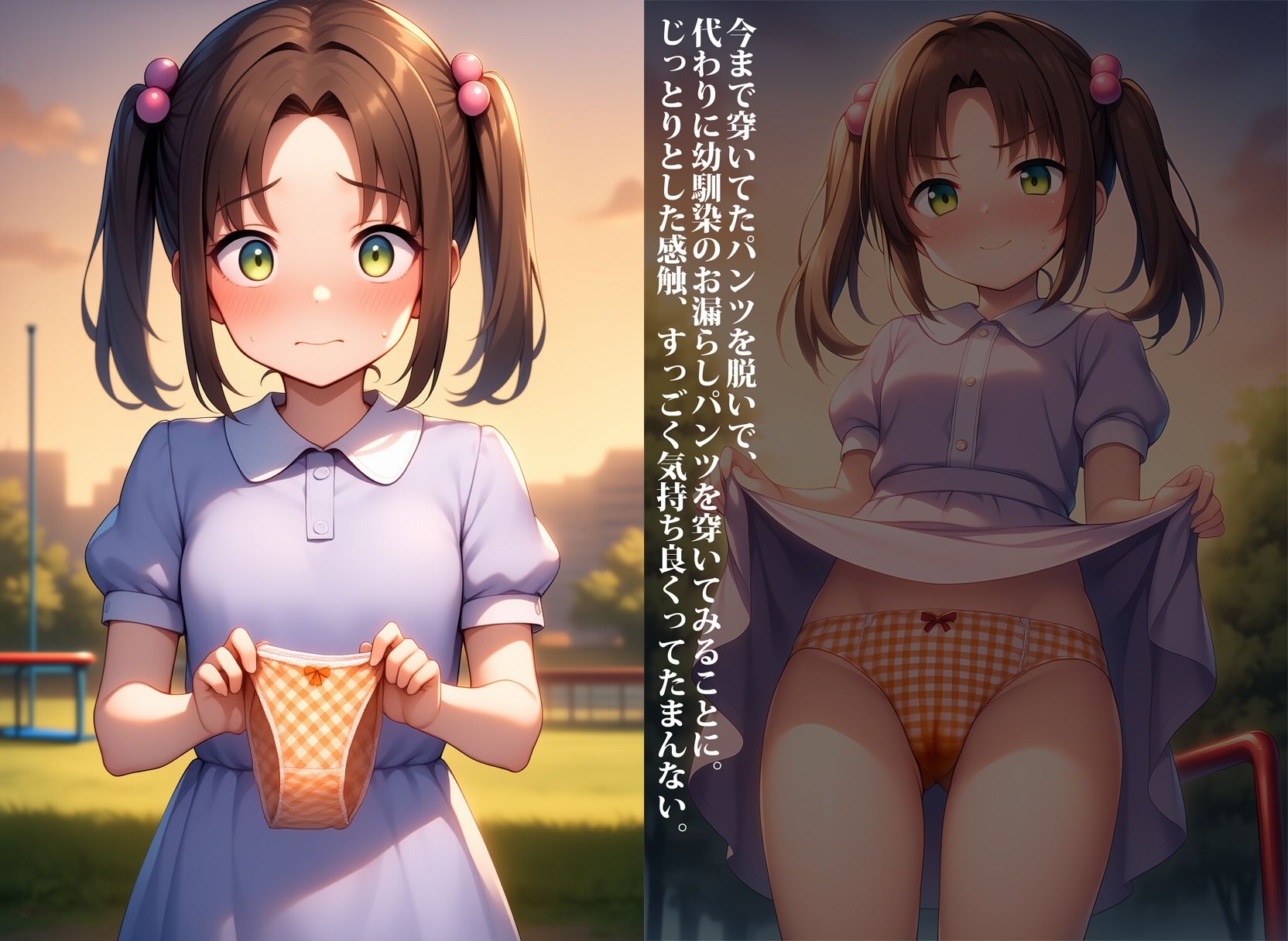 サンプル画像2:親友とのレズ願望を抱くたびに、すぐお漏らしオナニーしちゃうの(性癖ユガ芽) [d_676913]