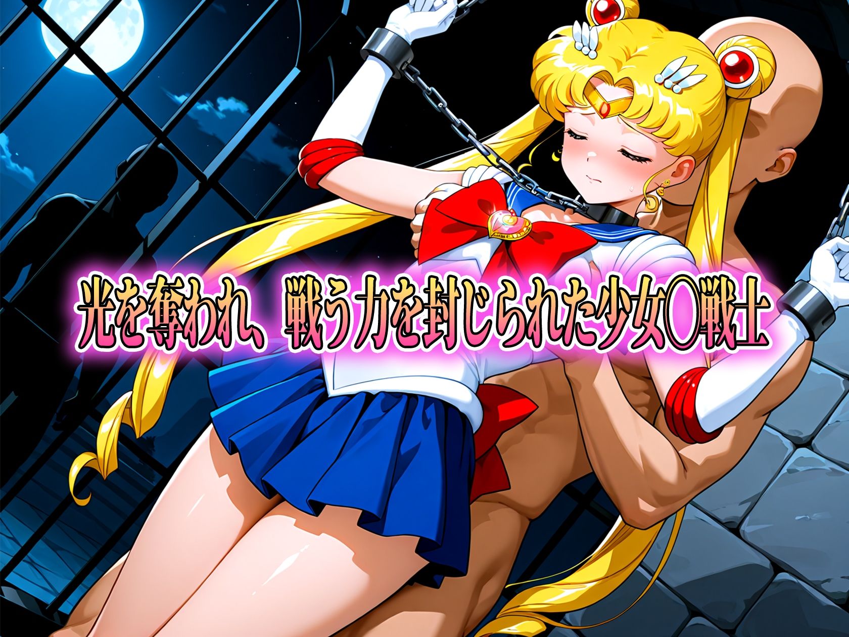囚われた美少女戦士セーラー◯ーン 月野◯さぎ 画像1