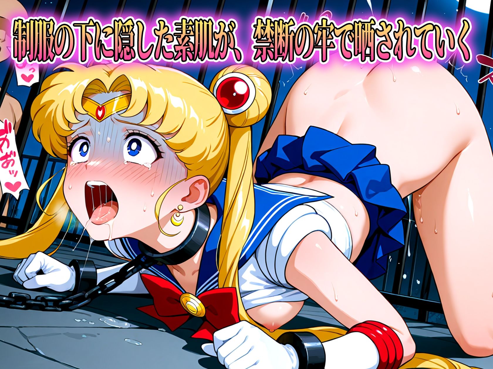 囚われた美少女戦士セーラー◯ーン 月野◯さぎ 画像3