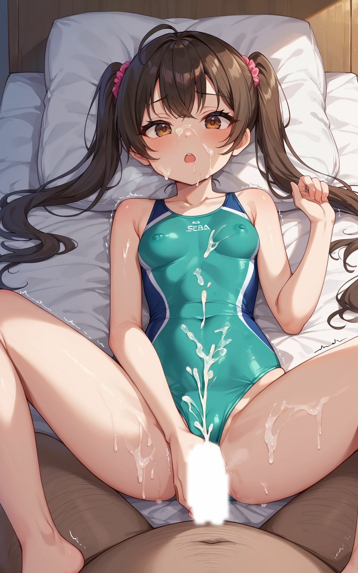 スク水ろりとプールでしまくり_6