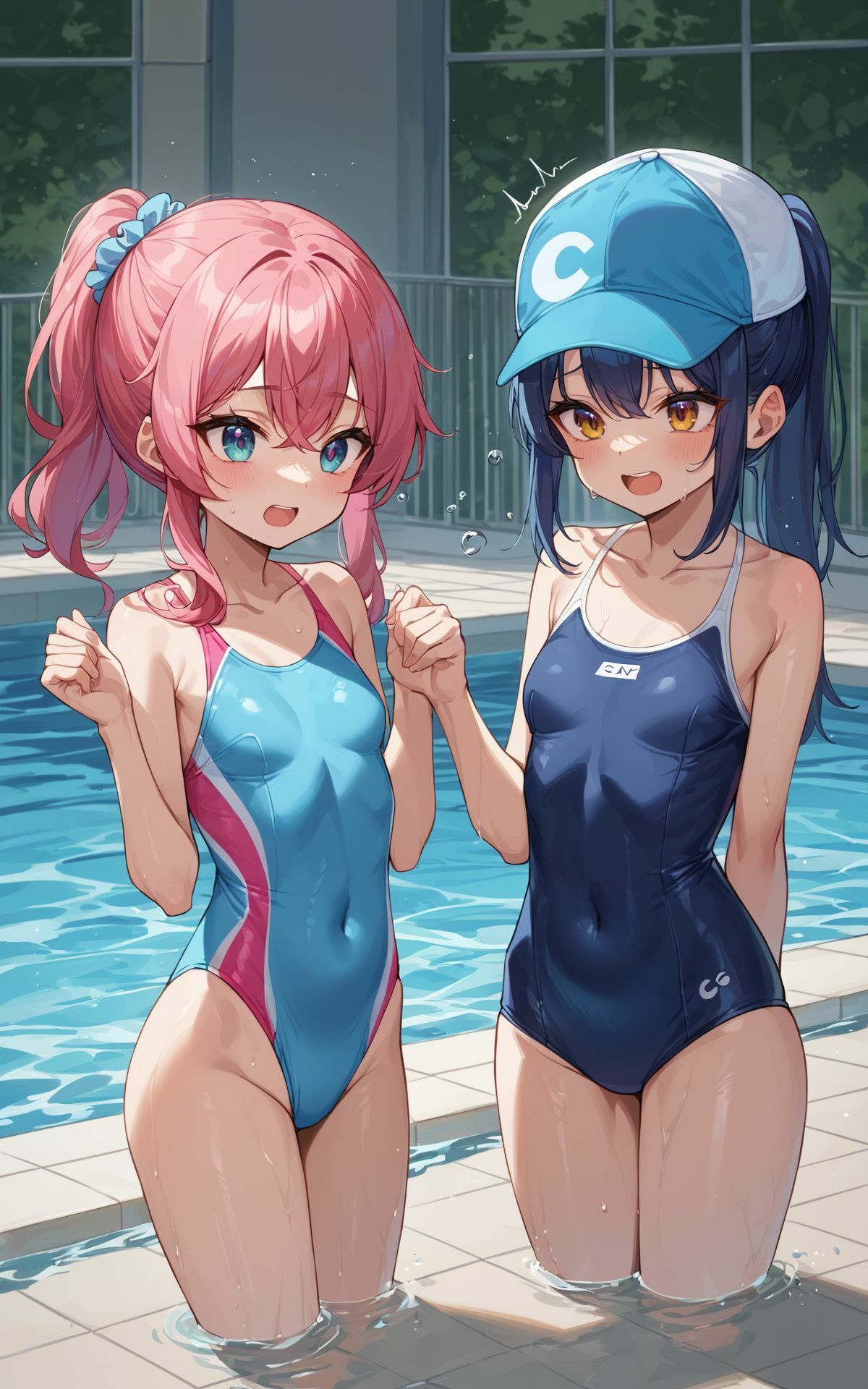 スク水ろりとプールでしまくり_9