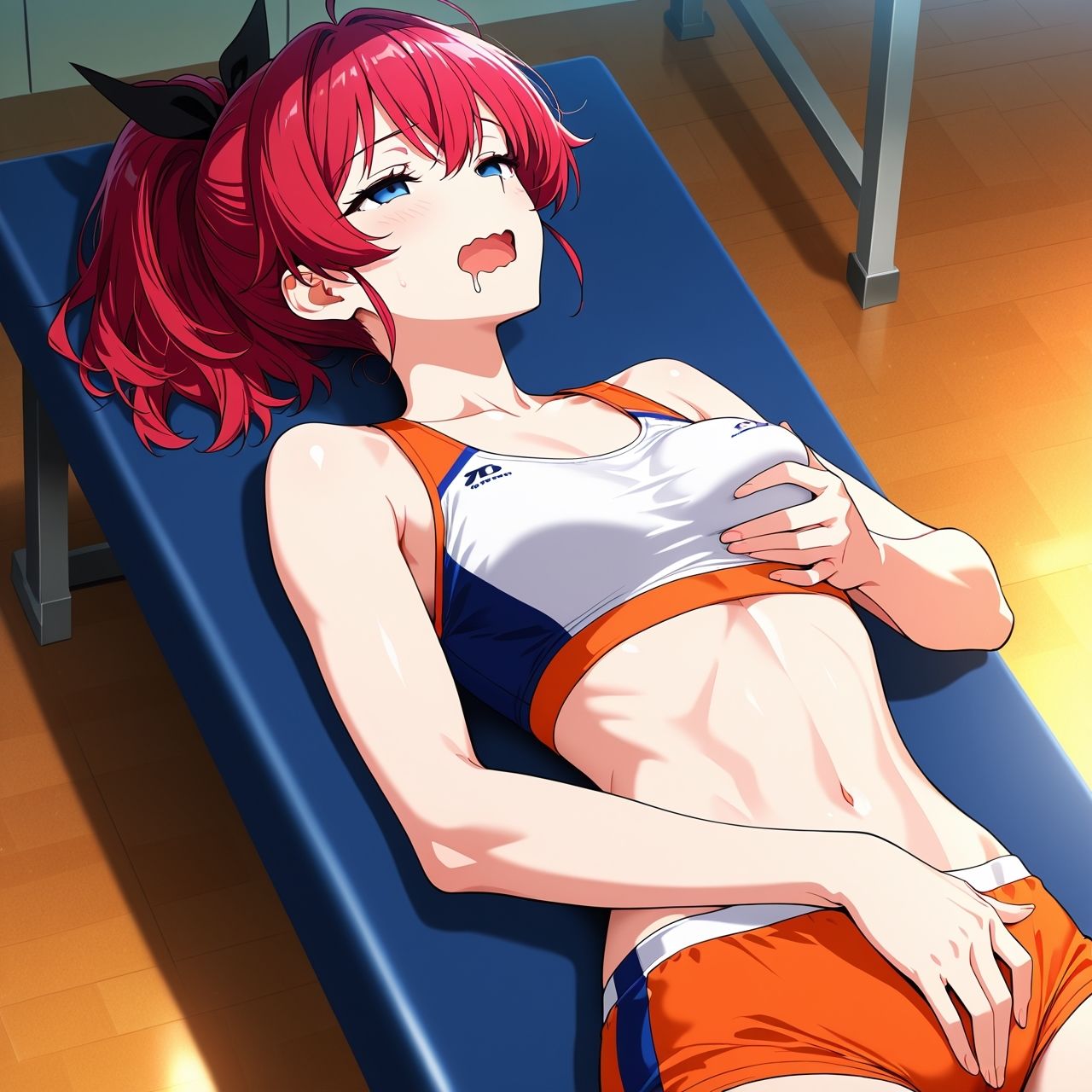 サンプル画像5:陸上女子調教記録(AI極み虹画像堂) [d_677245]