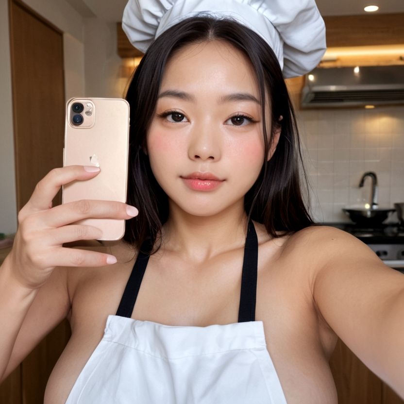 厨房でおっぱいを見せてくれる美女（セリフなし  AI画像集） 画像7