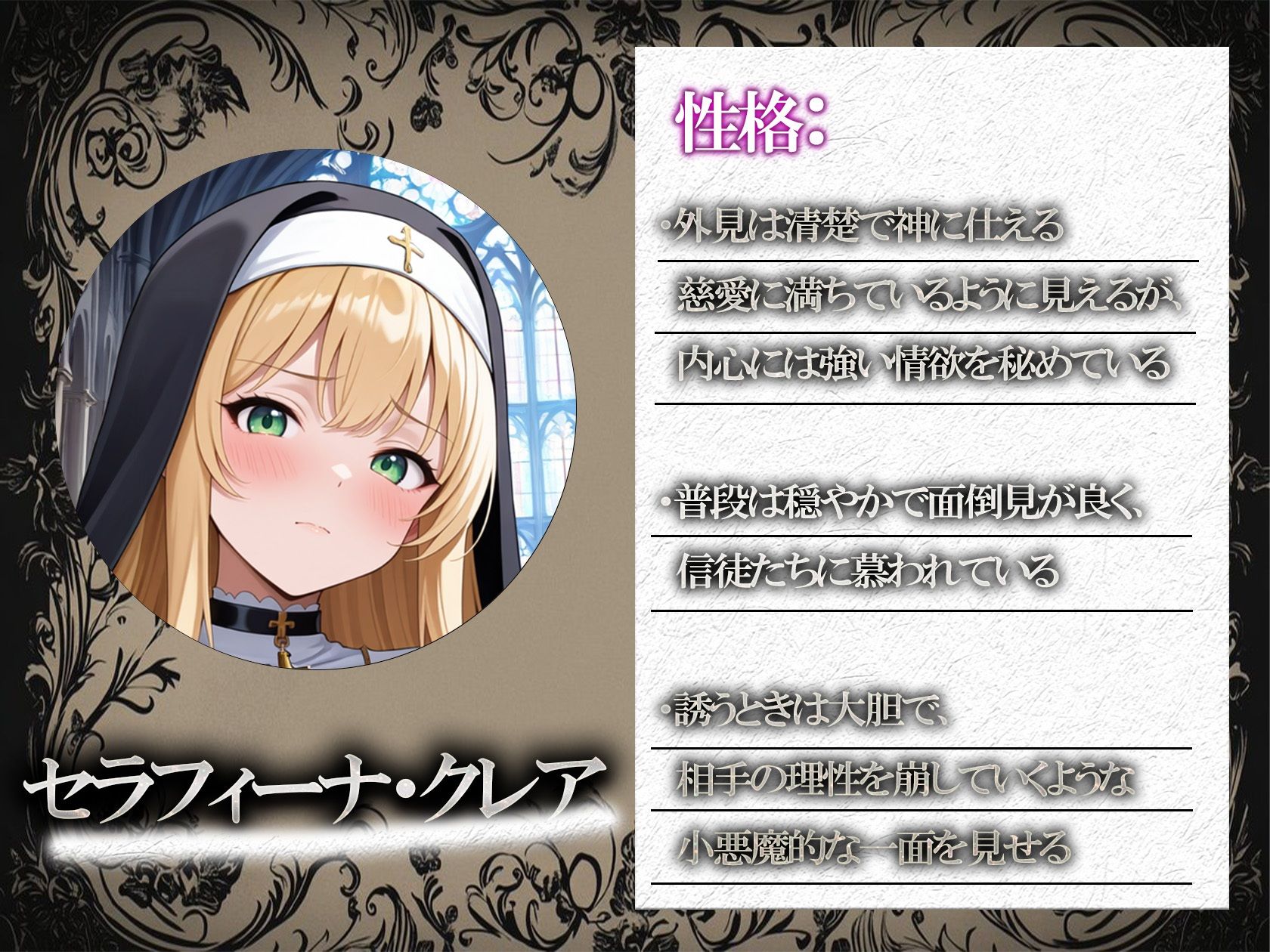 サンプル画像1:教会でシスターに誘われて(巨乳の園) [d_677389]