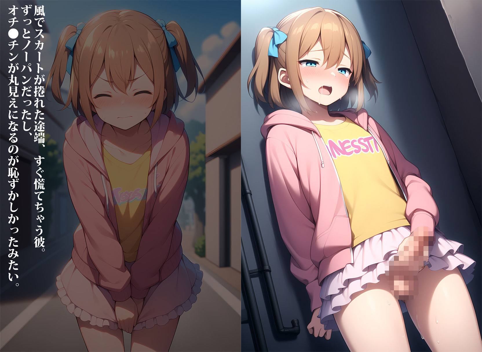 憧れのロリ服姿でお漏らし調教させられる男の娘 画像5