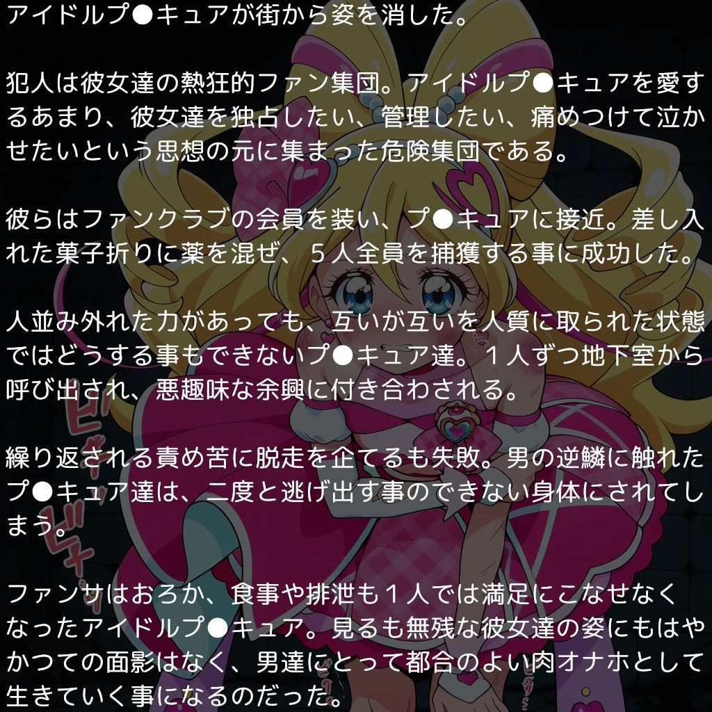 キ●とアイドルプ●キュア完全敗北リョナ 〜アイドルの受難・厄介ファンに捕獲されたヒロインたち〜 画像1