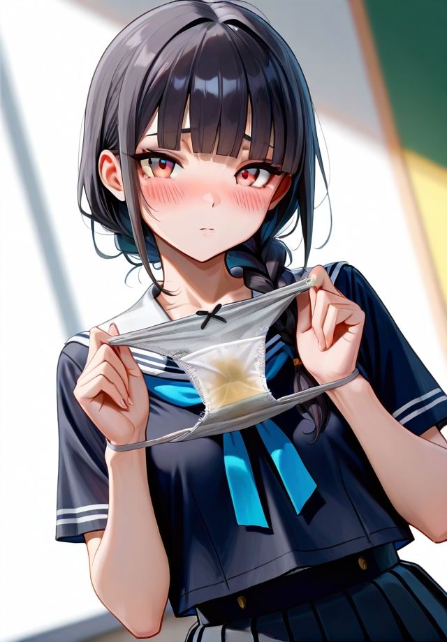 サンプル画像4:脱ぎたて汚パンティを見せてくれる(エロ天使商会) [d_678086]