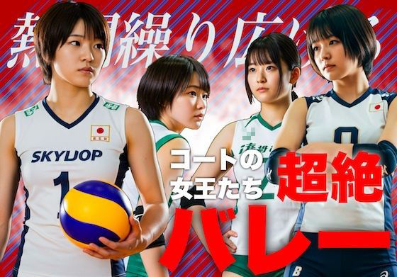 【無料エロ漫画】超絶バレー コートの女神たち。美しさ、跳ね上がる。(AI-AYA) d_678114