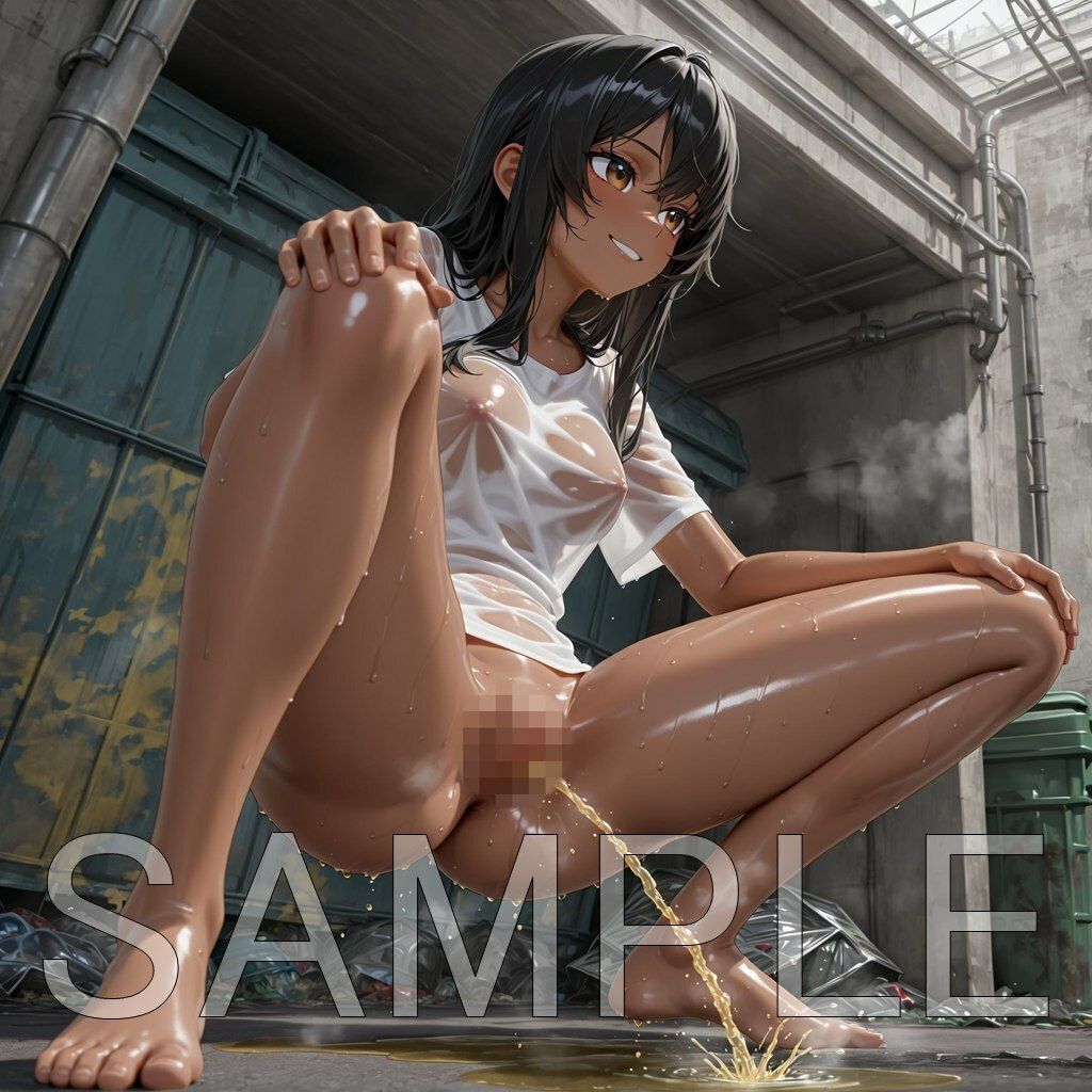 サンプル画像5:ゴミ捨て場放尿少女(はいいろ) [d_678204]