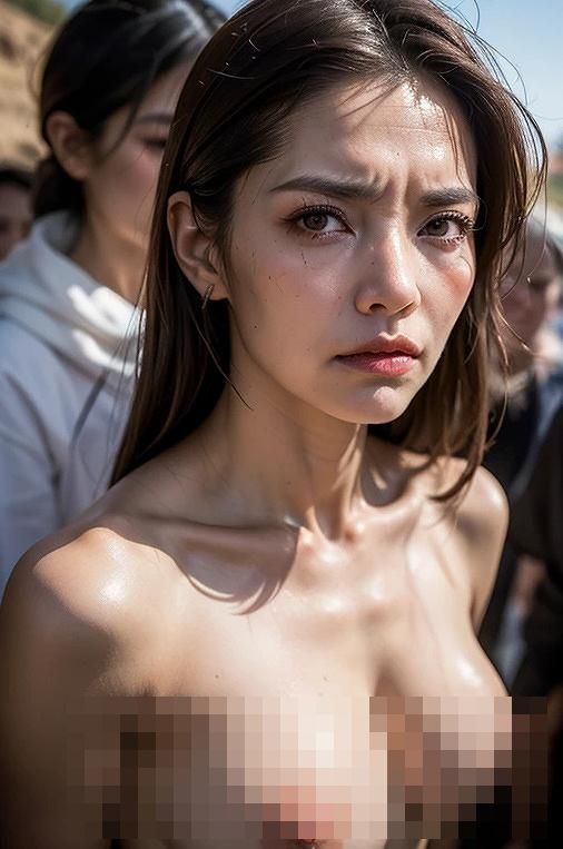 災害後に、現地入りした強●グループに襲われお腹の子を守るために体を提供して絶望の妊婦裸体写真集【全95枚】 画像6