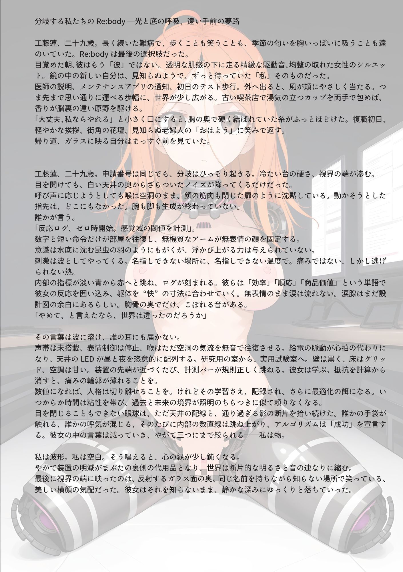 サンプル画像1:転生美女計画 RE:body【イラスト版】「失敗作の末路」 禁断の転生、その裏にある闇  ― 理想を手に入れた人々は、失敗作の自分がもう一人いることを知らない―(Alexia Douglas) [d_678350]