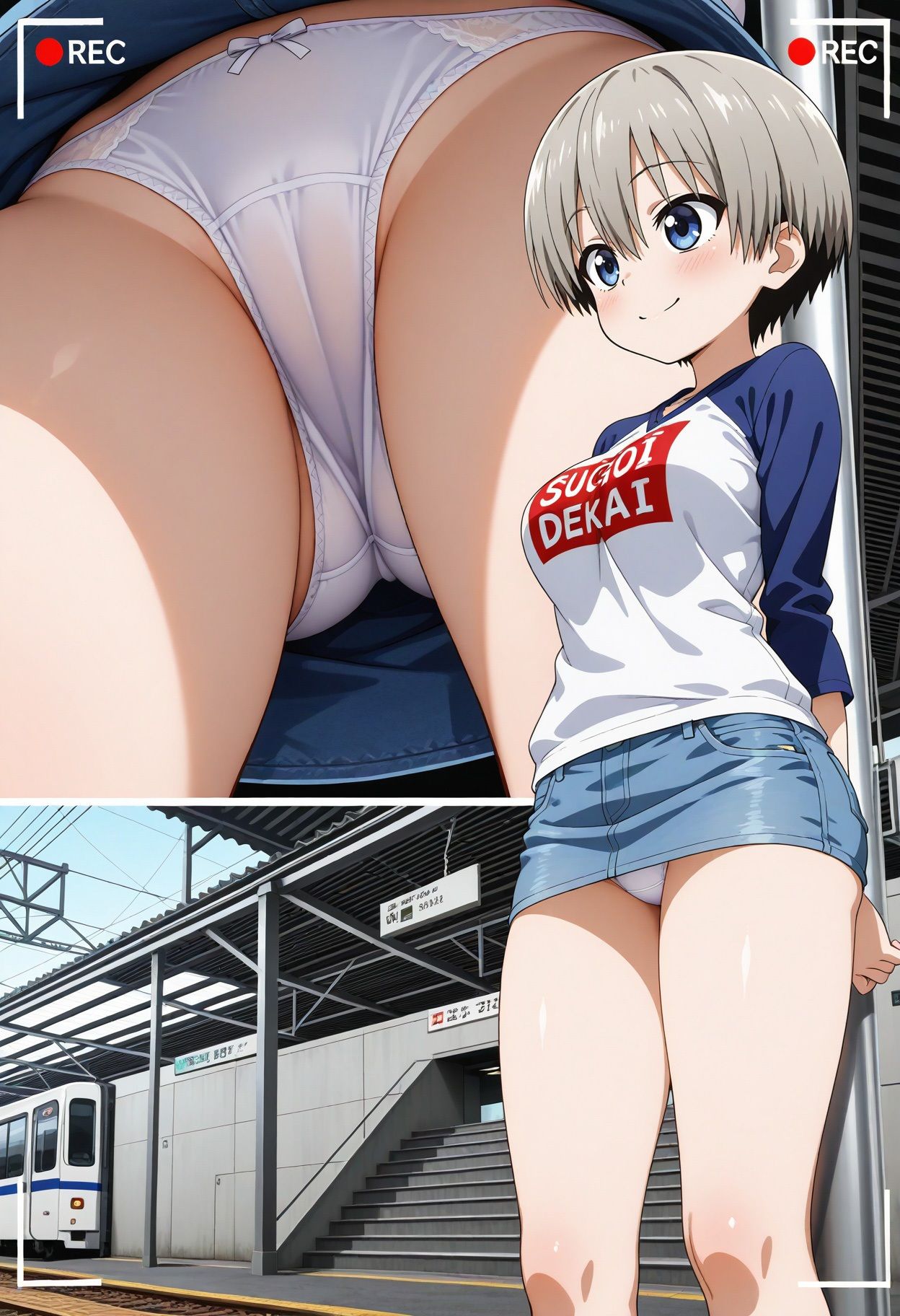 サンプル画像1:スカート内盗撮、着替え盗撮、野ション、野外露出風【宇崎花風1】(Lunarith) [d_678354]