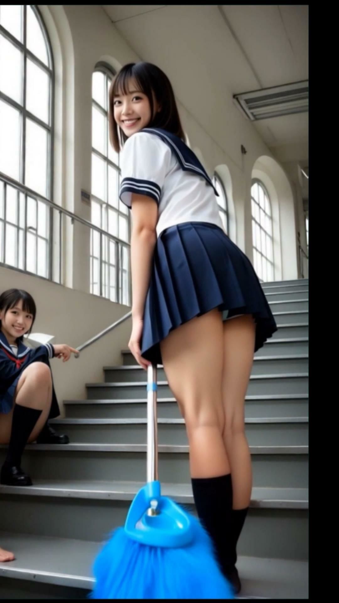 【動画】S級 制服女子 〜掃除編〜 画像8