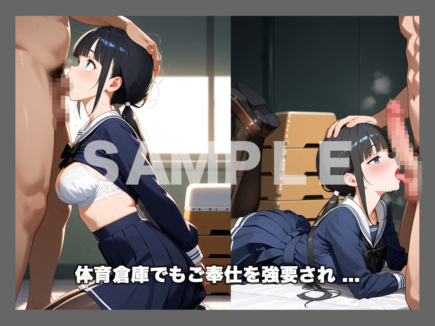 【フェラチオ特化CG集】みんなの生処理係 第1弾:制服編 - 藤宮 菫 画像3