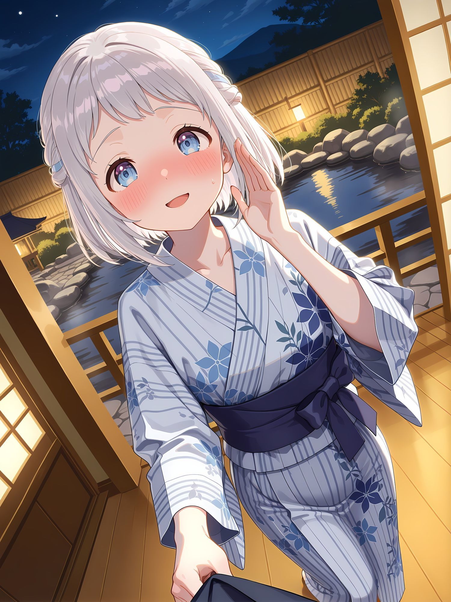 サンプル画像1:彼女としっぽり温泉でセックス！葛◯リーリヤ(にょすらもっち) [d_678665]