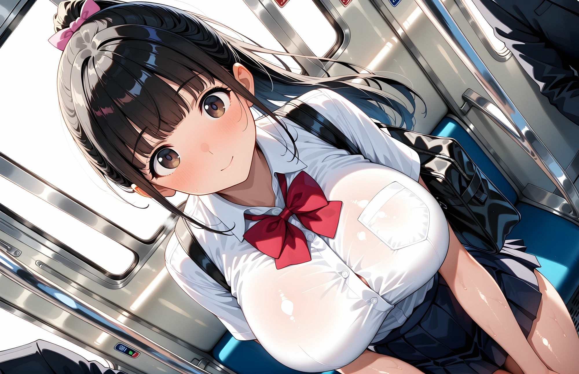【4Kの高画質】電車で会った巨乳女生徒〜セフレ化するまで、 画像4