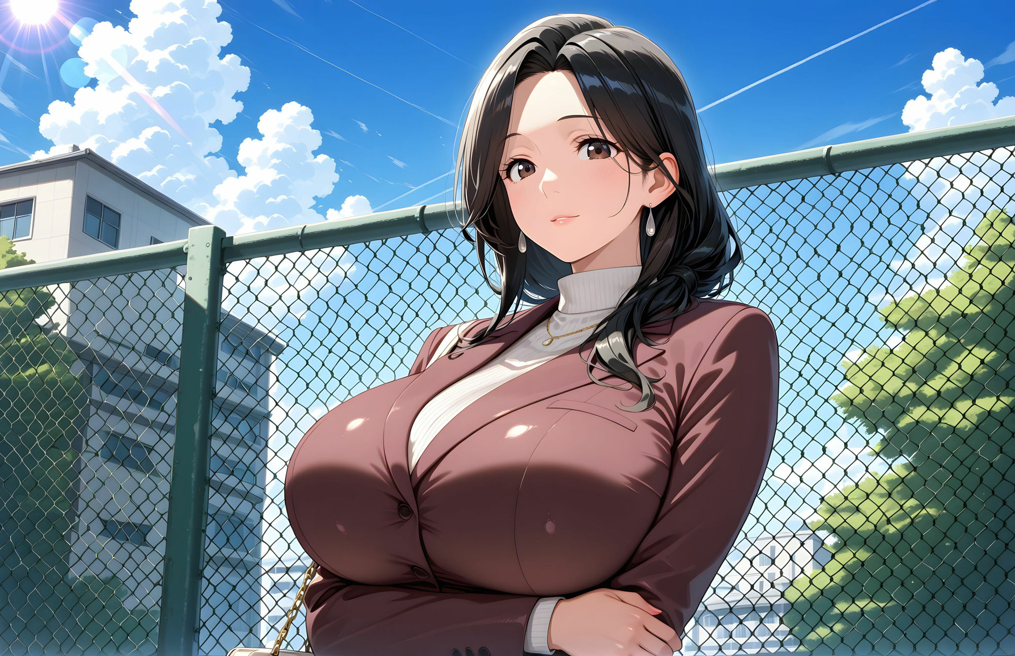 サンプル画像4:【4Kの高画質】Jカップの人妻〜業務時間にも関わらず後輩男性とラブホに行く(ちく姉) [d_678797]