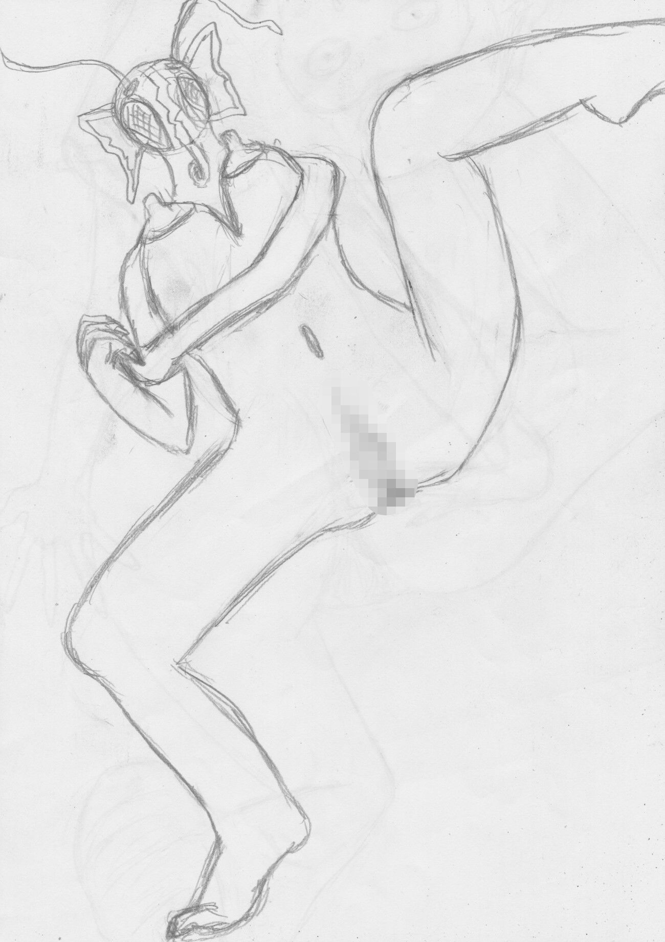 サンプル画像2:黒よりも黒いエロティックホラー黒戯絵集「マネキンポーズ3」(黒納豆) [d_678907]