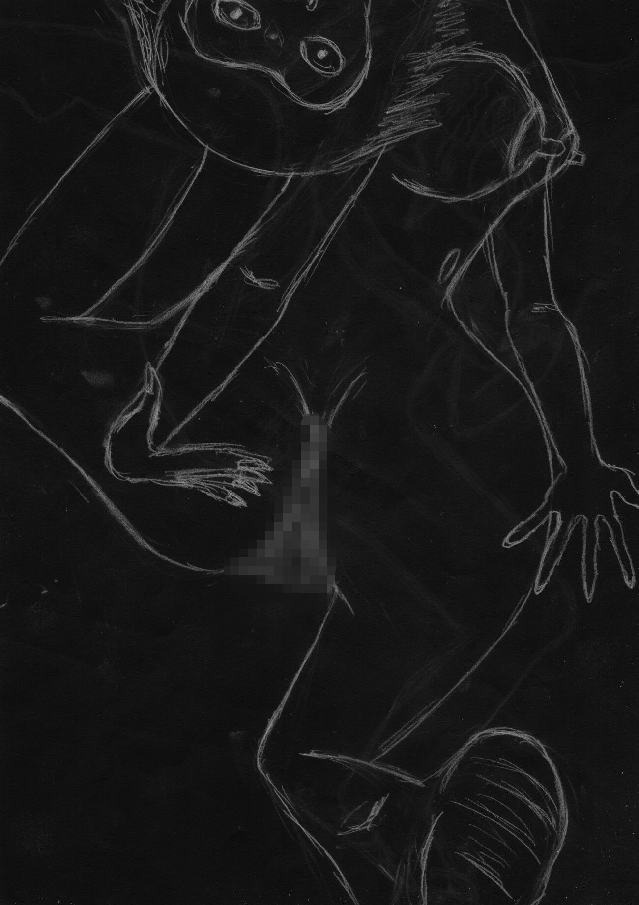 サンプル画像3:黒よりも黒いエロティックホラー黒戯絵集「マネキンポーズ3」(黒納豆) [d_678907]