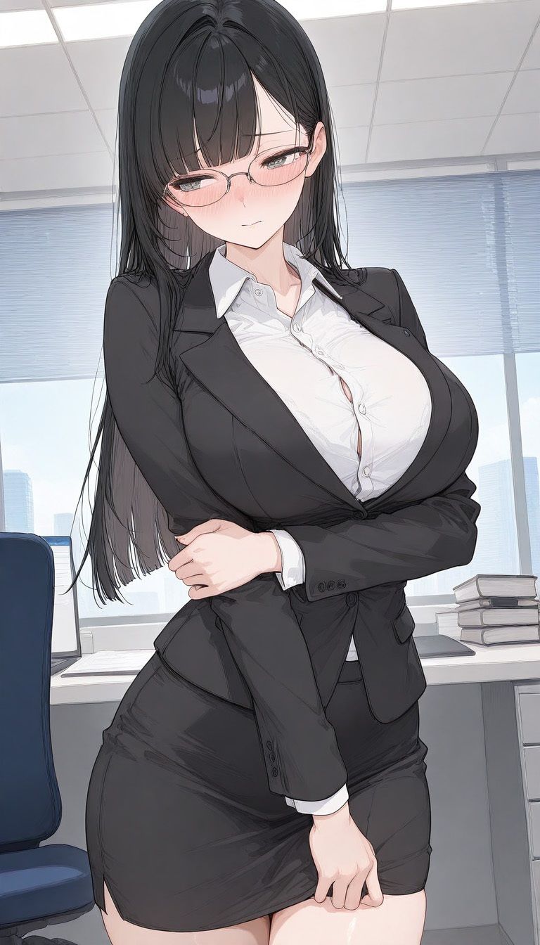 眼鏡巨乳OL（500枚） 画像1