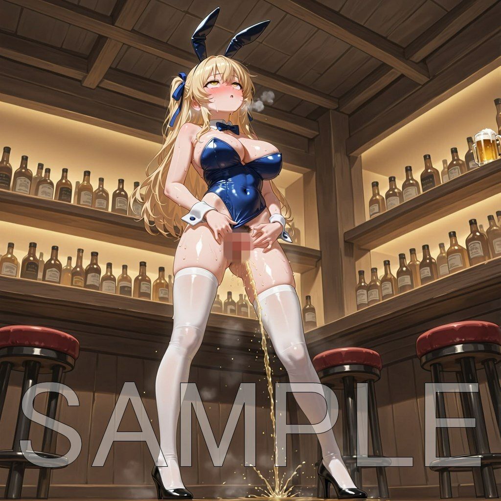 サンプル画像2:限界放尿バニーガール(はいいろ) [d_679273]