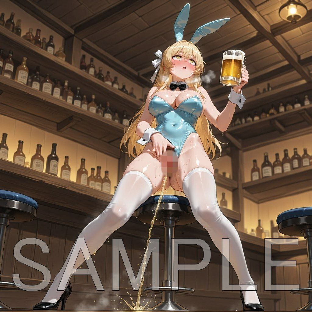 サンプル画像4:限界放尿バニーガール(はいいろ) [d_679273]