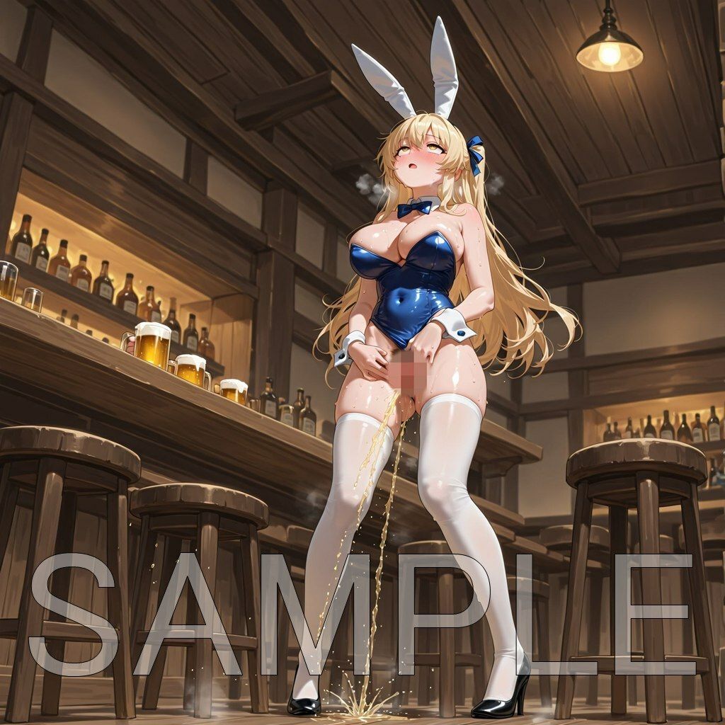 サンプル画像5:限界放尿バニーガール(はいいろ) [d_679273]