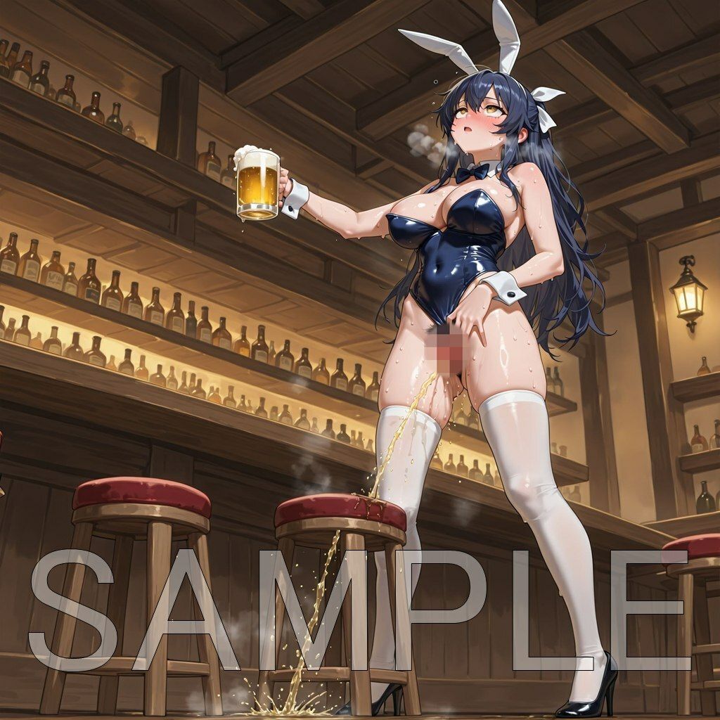 サンプル画像6:限界放尿バニーガール(はいいろ) [d_679273]