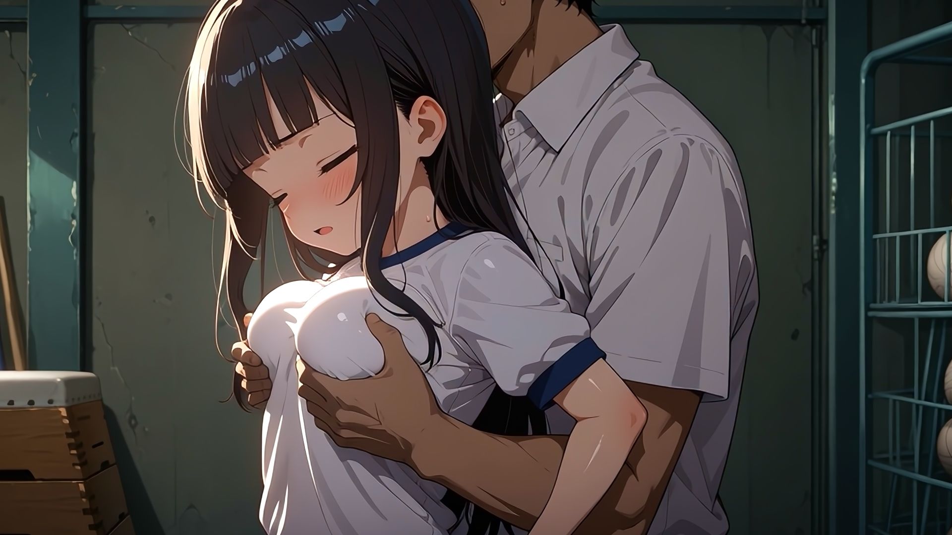 【アニメ】都合の良い穴くらいにしか思われてない女の子が体育倉庫でイケメン先生に中だしセックスされちゃう動画1