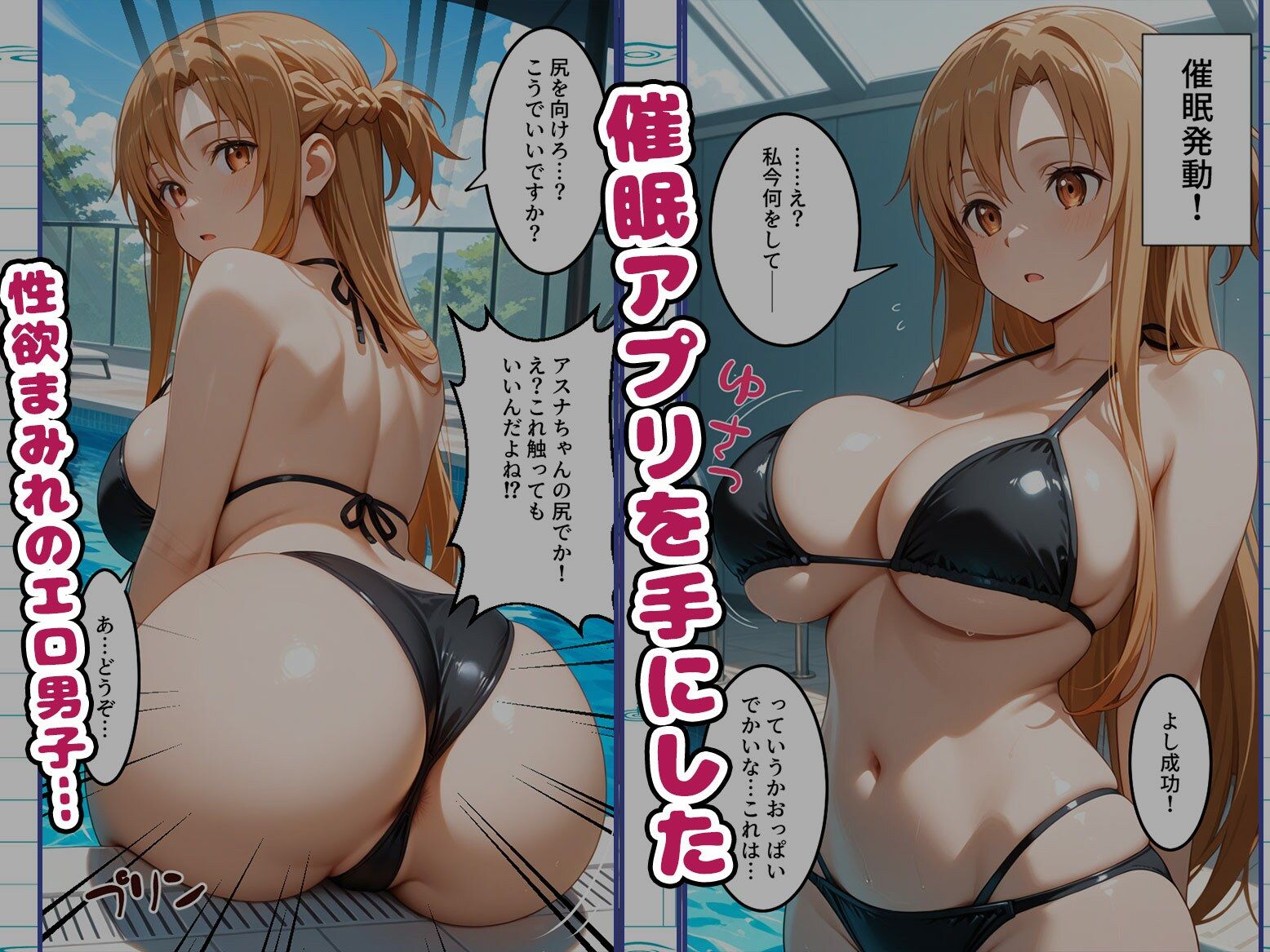 サンプル画像1:【S〇O編】知ってる？このプール…備え付けの「オナホ」があるらしいよ？1話(AIJKアート) [d_679491]