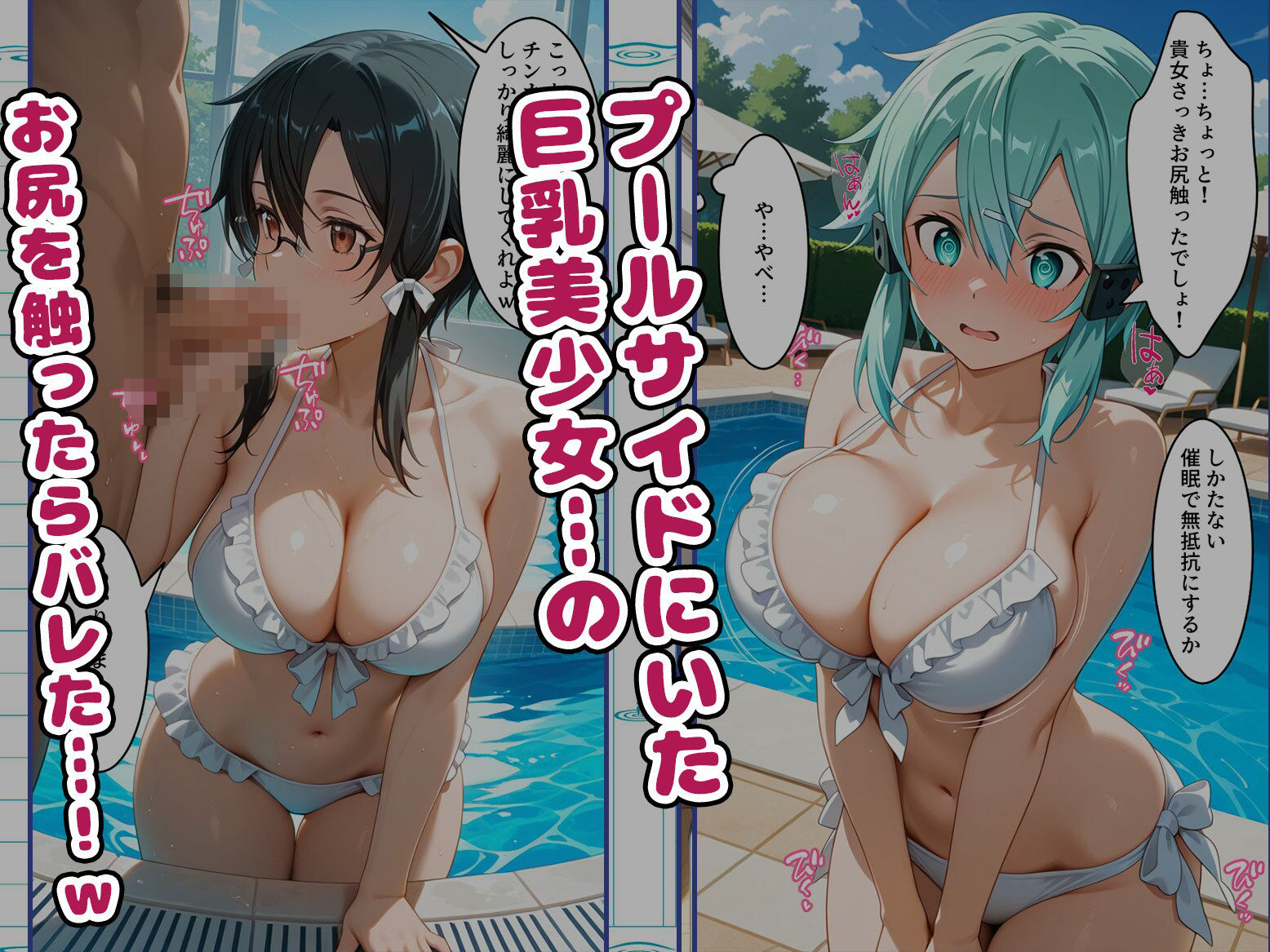 サンプル画像1:【S〇O編】知ってる？このプール…備え付けの「オナホ」があるらしいよ？2話(AIJKアート) [d_679494]