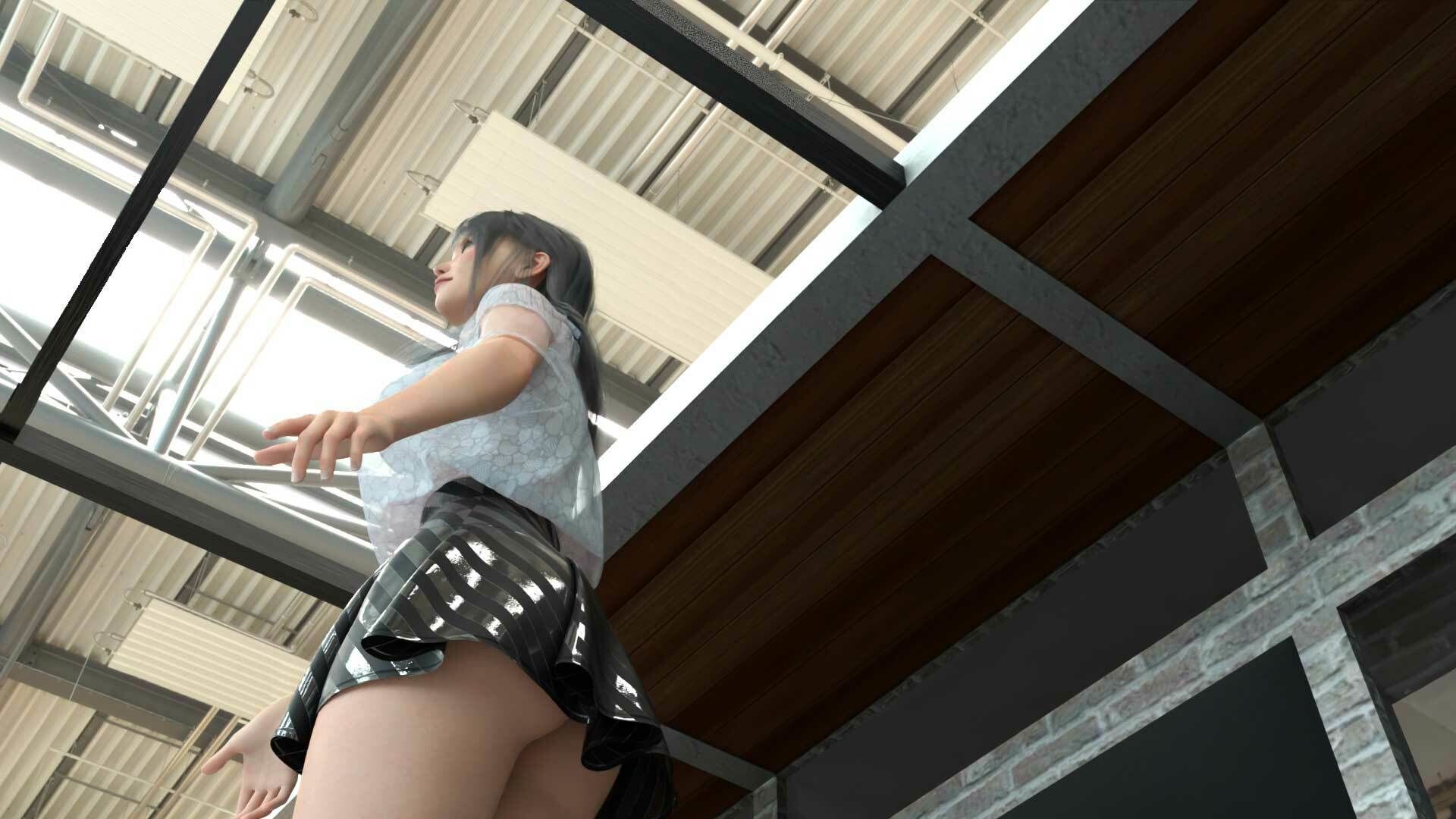 女子アナになった二階堂沙耶・早朝のニュース番組の冒頭でミニスカートでダンスすることを業務命令で強要される:Vol.001『ただの話題作りとのことで電源OFF（のはず）のカメラが4台、ローアングルから彼女のスカート内を覗き込むように設置されている』 画像5