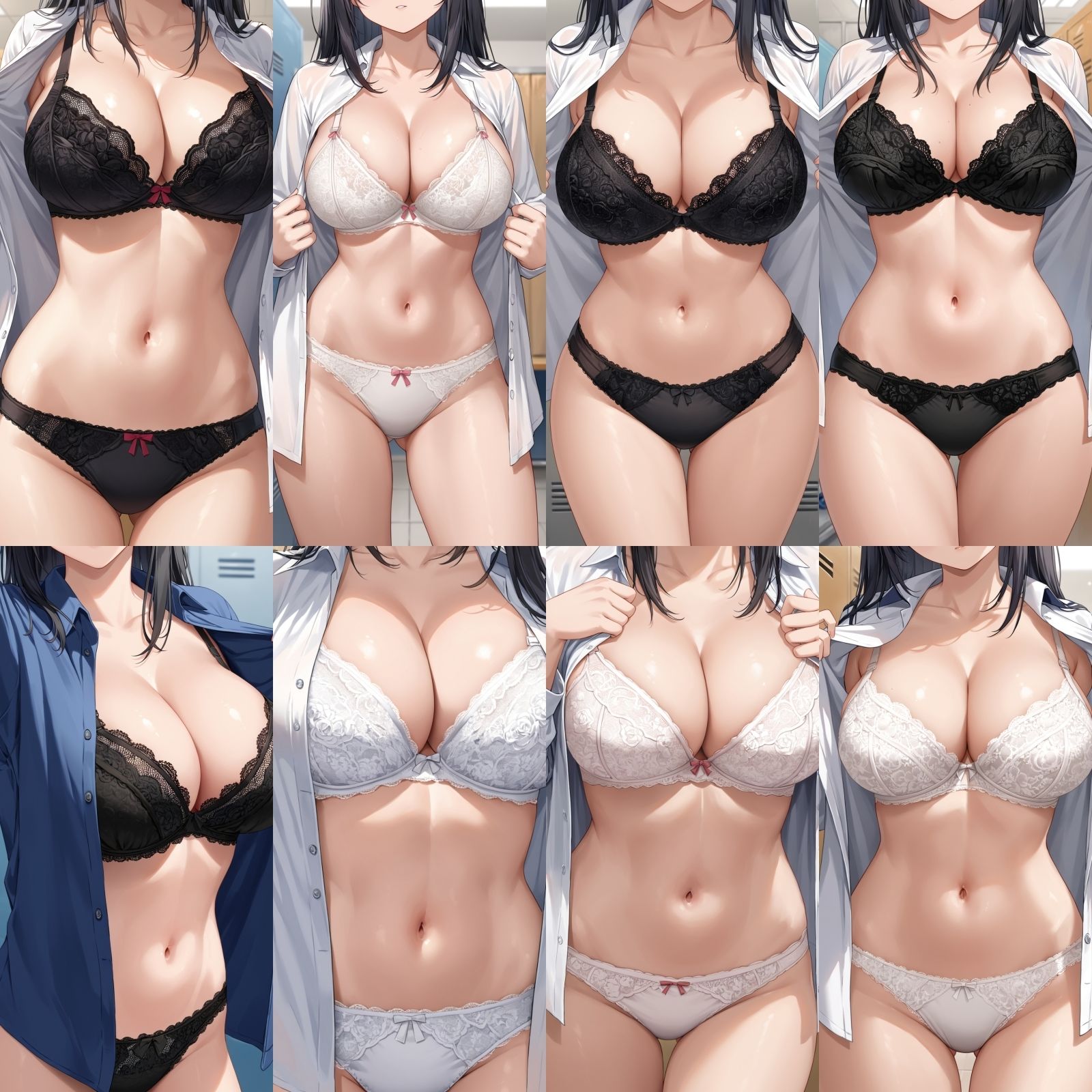 サンプル画像1:【J〇巨乳盗撮】シャツ脱ぎレース下着 Vol.8【250枚】(女子高生) [d_679591]