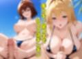 ハーレム計画実装後の世界でビーチでセックスを楽しむ巨乳の先生たち  御門・ティアーユ
