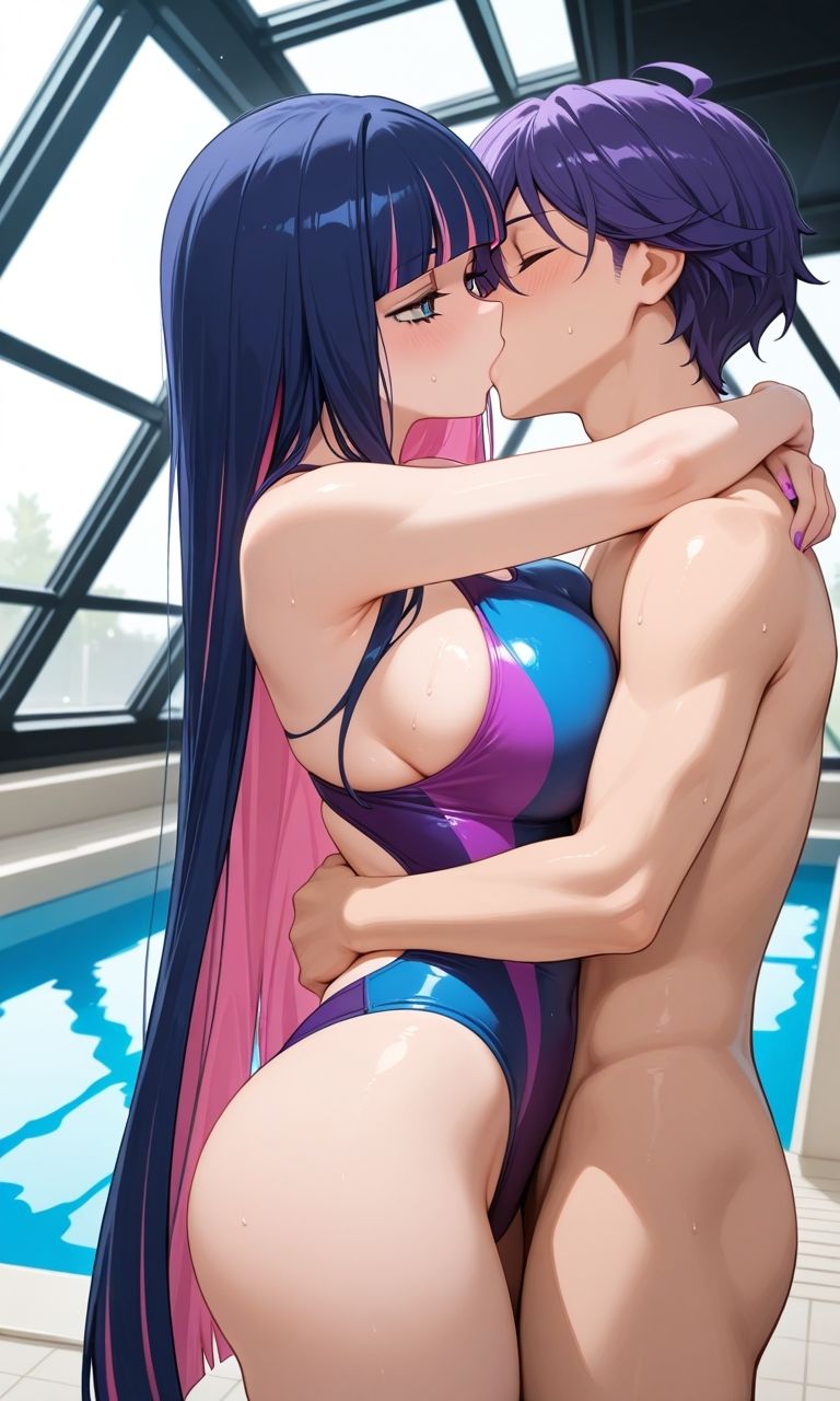 サンプル画像1:競泳水着のス◯ッ◯ング(ふるやのCG) [d_679598]