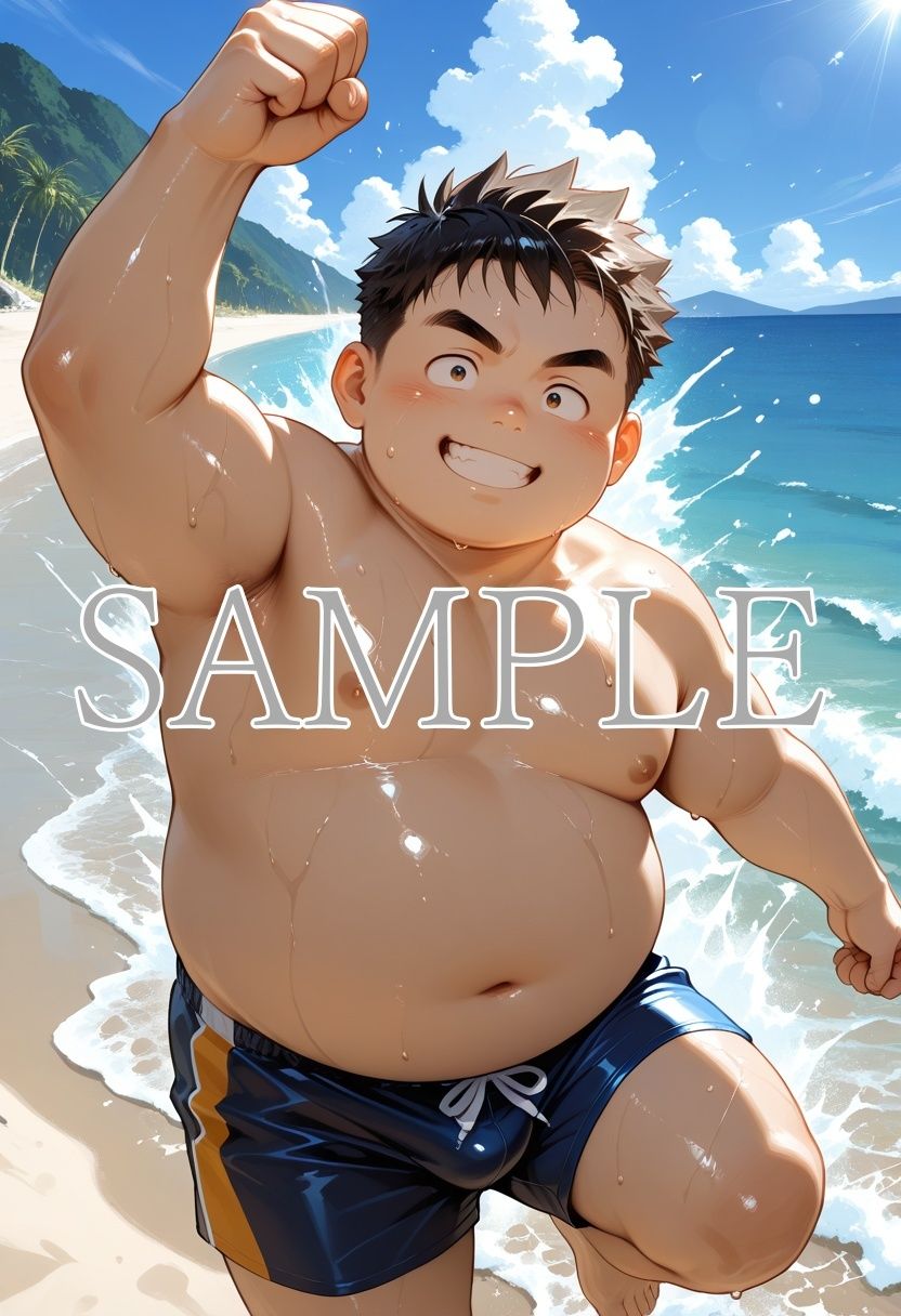 デブ男子水着イラスト集