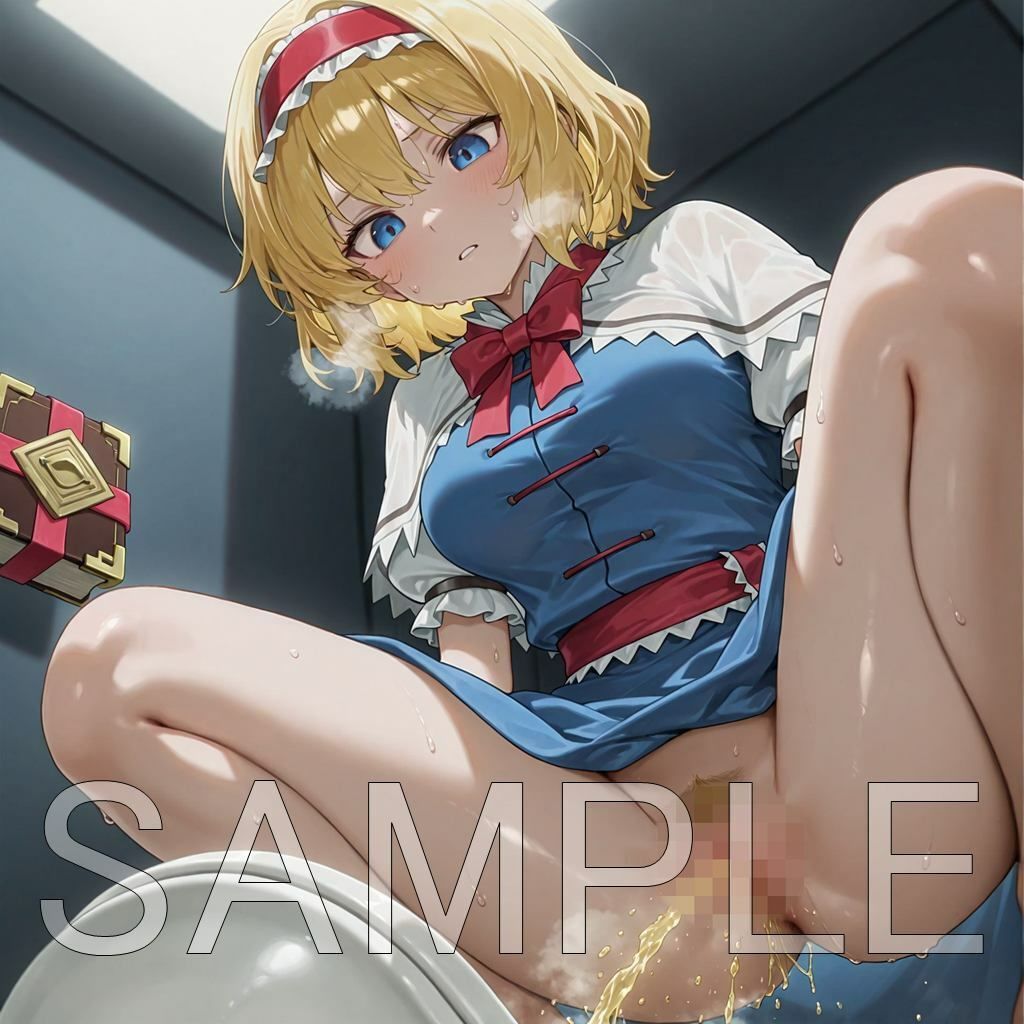 サンプル画像1:和式放尿アリス(はいいろ) [d_679885]