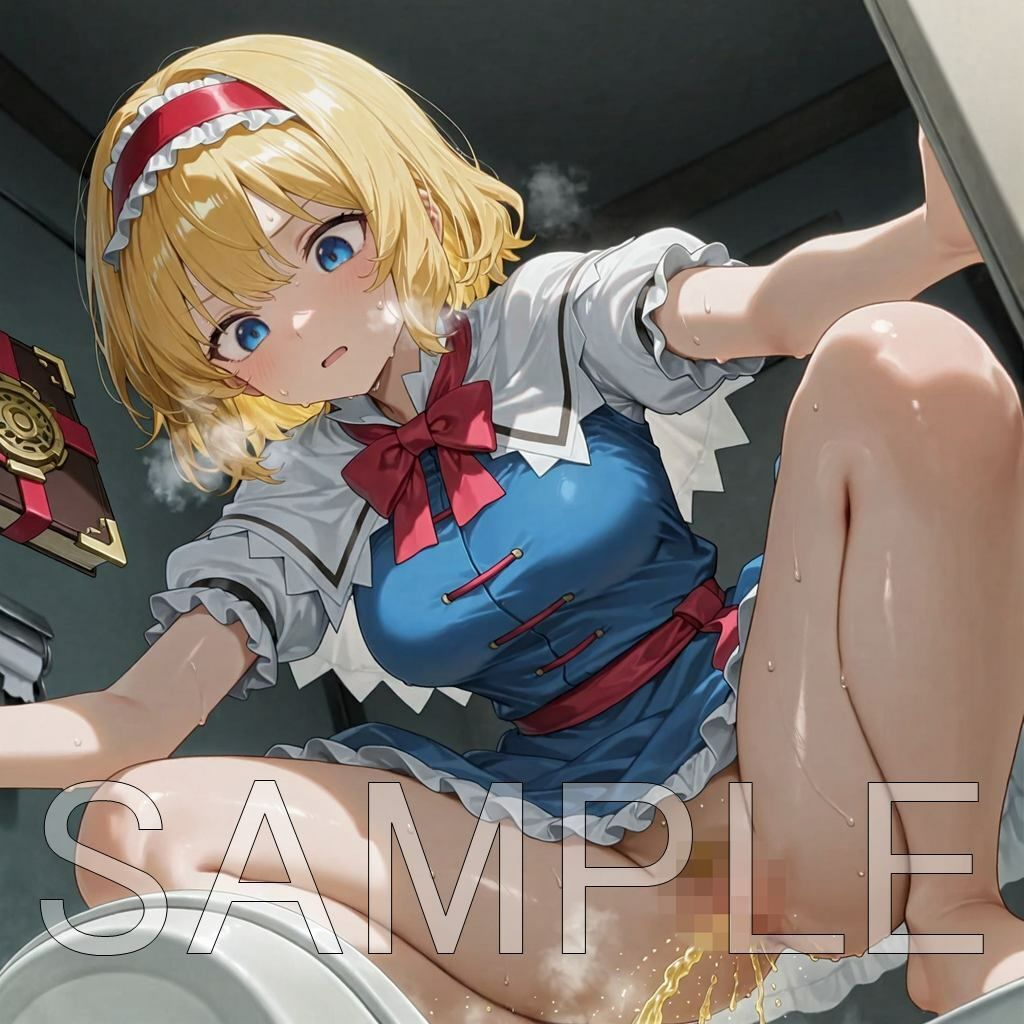 サンプル画像2:和式放尿アリス(はいいろ) [d_679885]