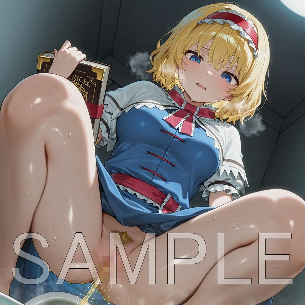 サンプル画像3:和式放尿アリス(はいいろ) [d_679885]